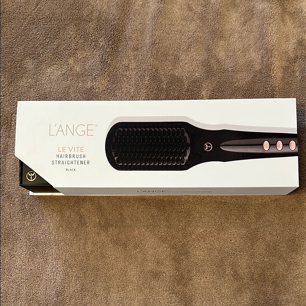 L’Ange Le Vite Hairbrush Straightener - Black and Pink